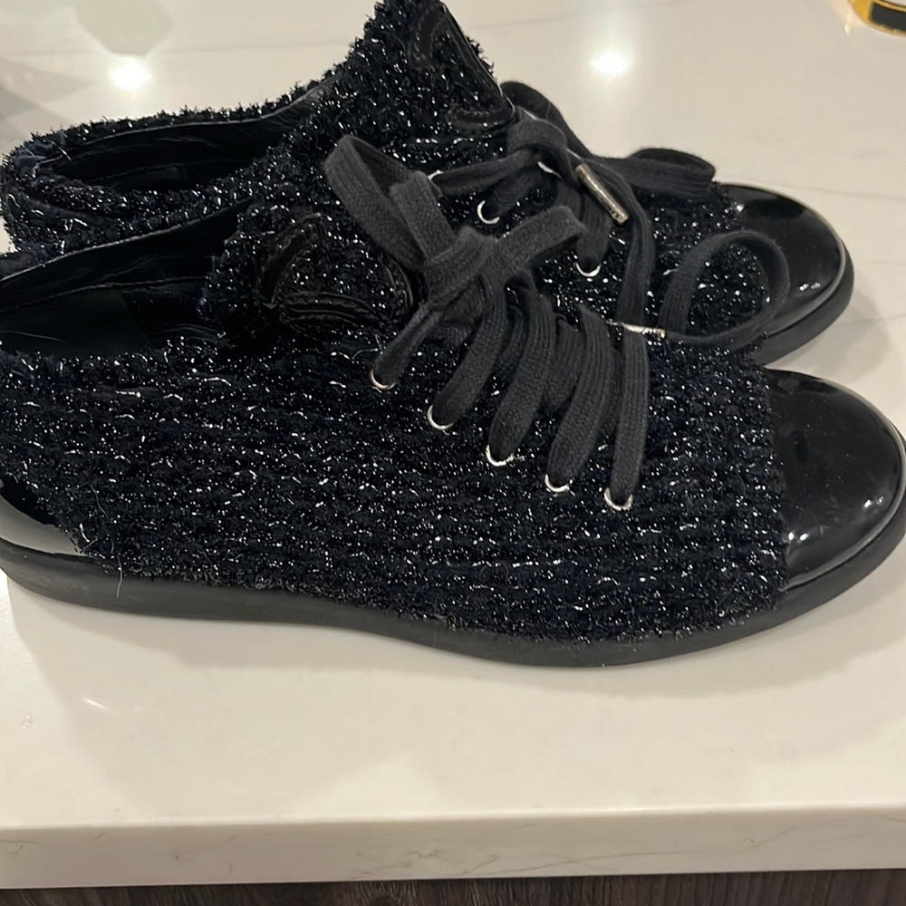 Chanel tweed sneakers